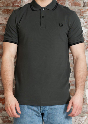 Fred Perry Polo's Twin tipped fred perry polo shirt- field green black