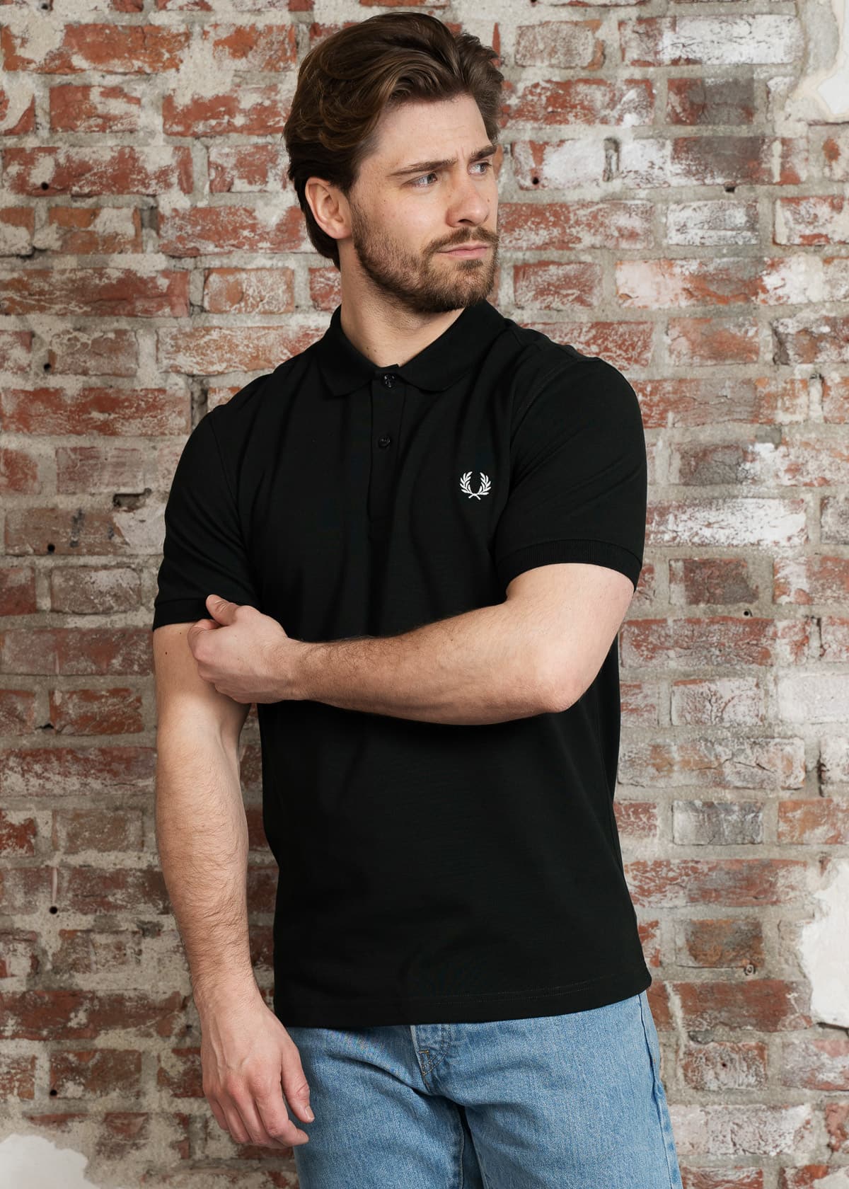 Fred Perry Polo's Plain fred perry shirt - night green snow white