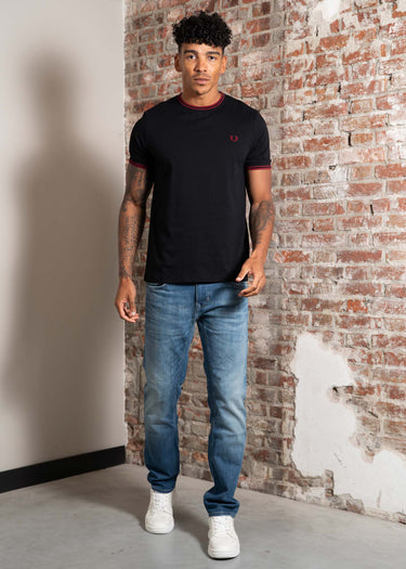 Fred Perry T-shirts Twin tipped t-shirt - black burnt red