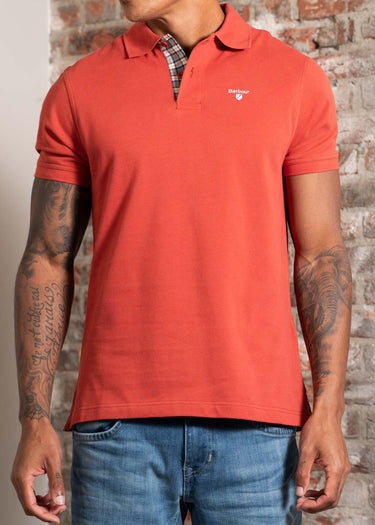 Barbour Polo's Barbour tartan pique polo shirt - red spice