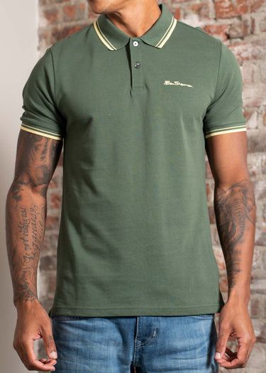 Ben Sherman Polo's Signature pique polo - deep jungle