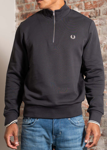 Fred Perry Truien Half zip sweat-shirt - Anchor Grey Oatmeal