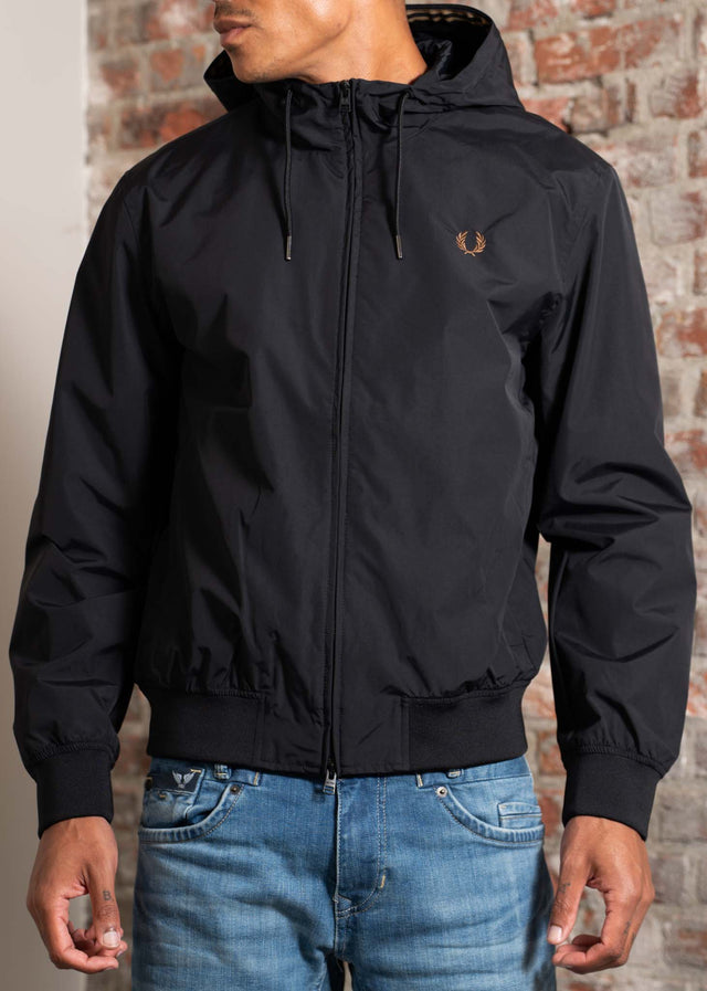 Fred Perry Jacken The hooded brentham jacket - black