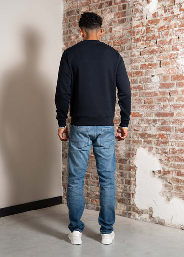 Fred Perry Truien Crew neck sweat-shirt - navy ecru honeycomb