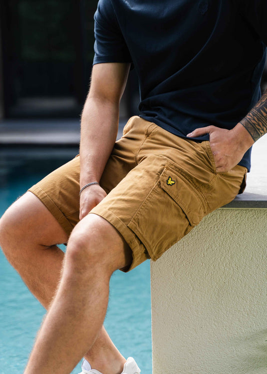 Lyle & Scott Korte Broeken Bestseller Wembley cargo short - biscuit