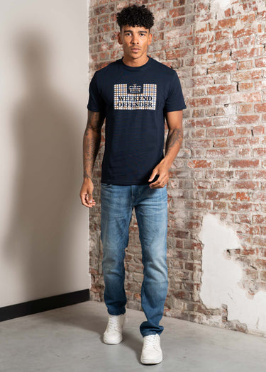 Weekend Offender T-shirts Shevchenko - navy mid house check