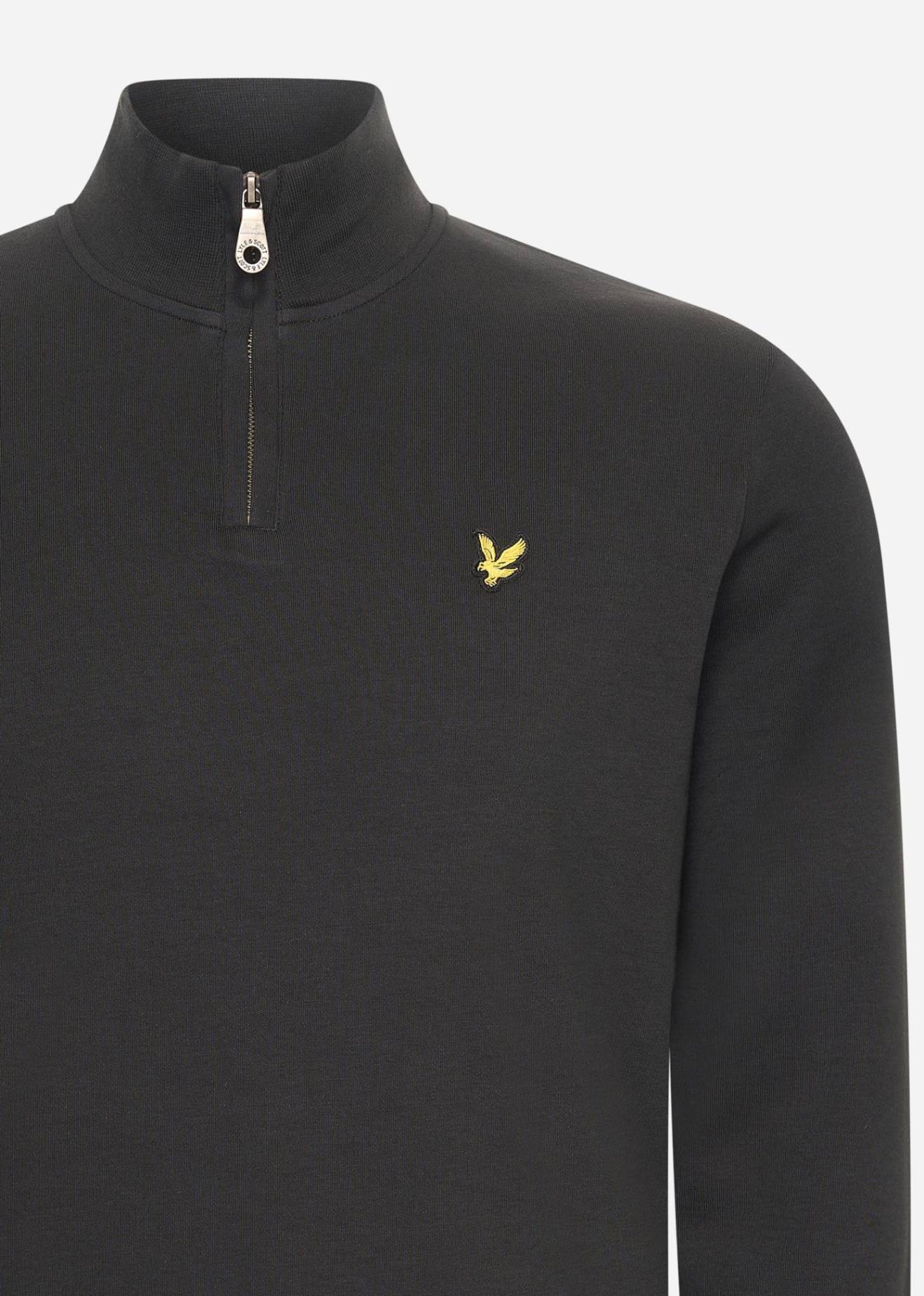 Lyle & Scott Truien  Interlock quarter zip - jet black 