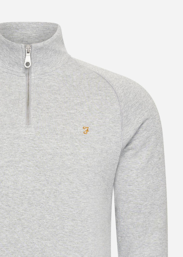 Farah Pullover  Sweatshirt jim 1/4 zip - light grey marl 
