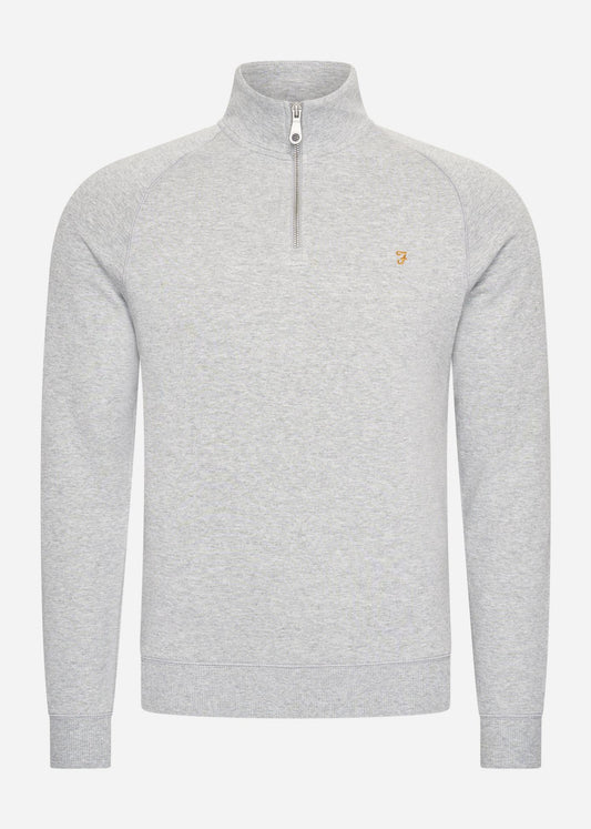 Farah Truien  Sweatshirt jim 1/4 zip - light grey marl 