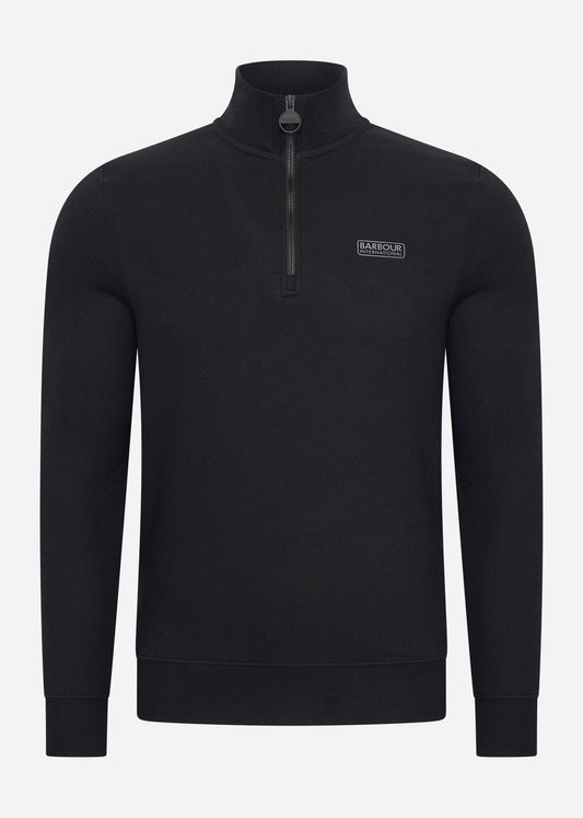 Barbour International Truien  Essential half zip sweat - black pewter 