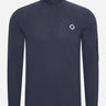 MA.Strum Truien  Ls funnel neck polo - ink navy 