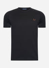 Fred Perry T-shirts  Ringer t-shirt - black 