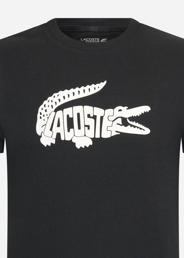 Lacoste T-Shirts  Tee logo - black white 