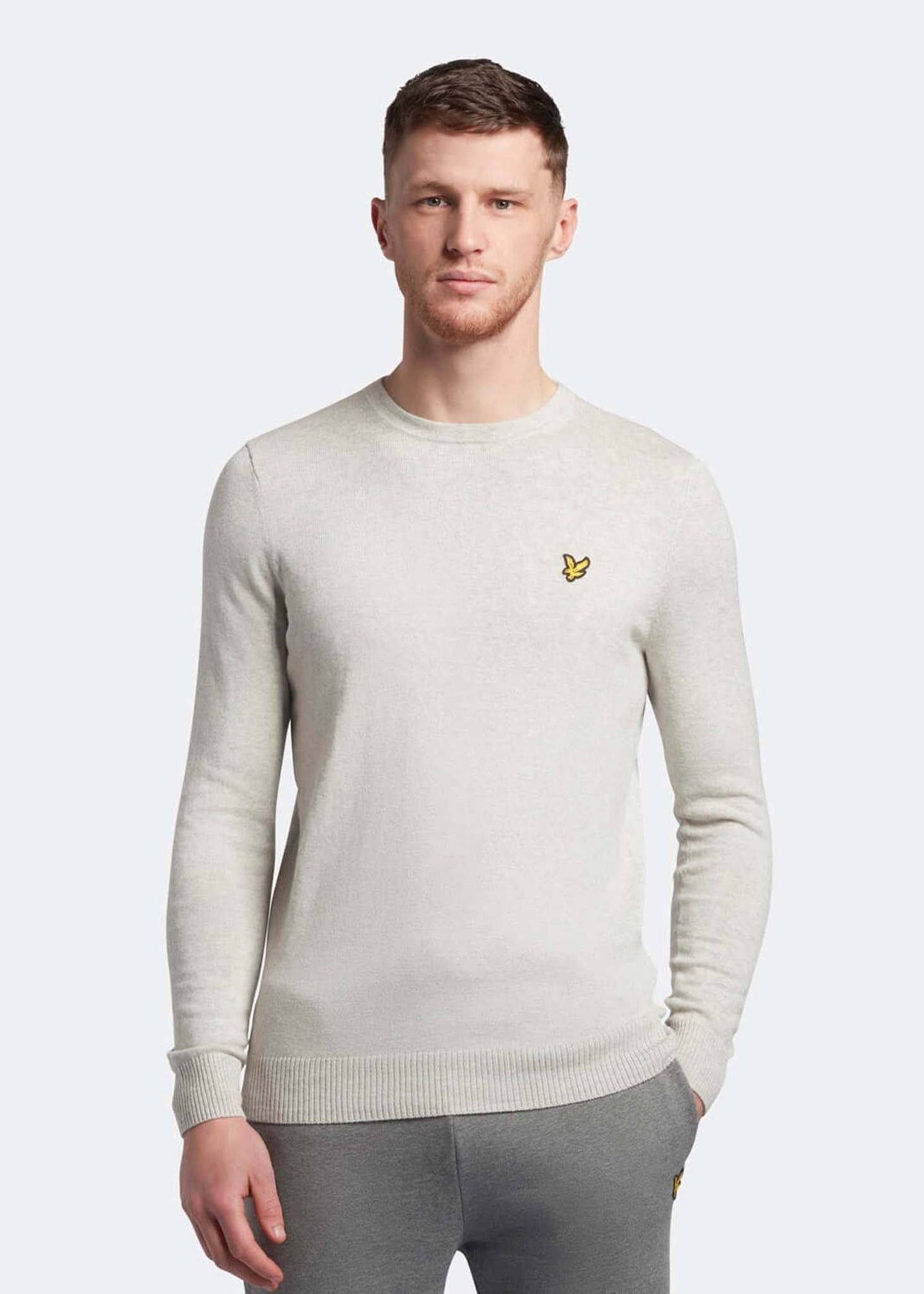 Lyle & Scott Truien  Cotton merino crew neck jumper - light grey marl 