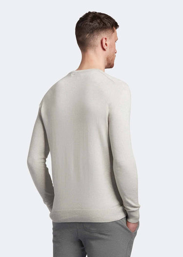 Lyle & Scott Truien Cotton merino crew neck jumper - light grey marl