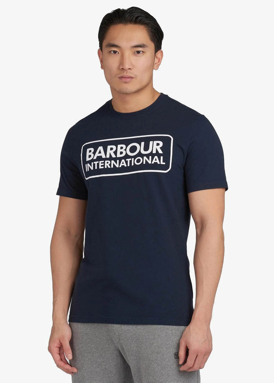Barbour International T-shirts  Essential large logo tee - international navy 