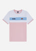 Ellesse T-shirts  Blockadi tee - white light pink light blue 