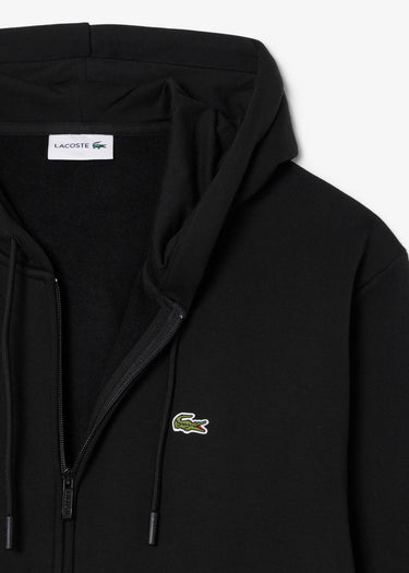 Lacoste Hoodies Fleece zipped front hoodie - black
