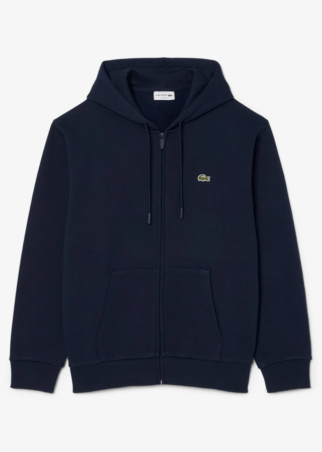 Lacoste Hoodies Fleece zipped front hoodie - navy blue