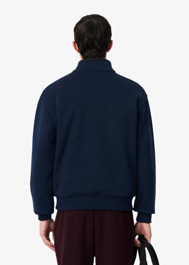 Lacoste Pullover Quarter zip fleece sweatshirt - navy blue