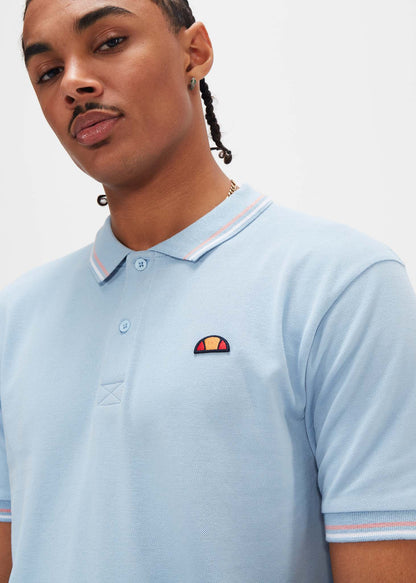 Ellesse Polo's  Rooks polo - light blue light pink white 