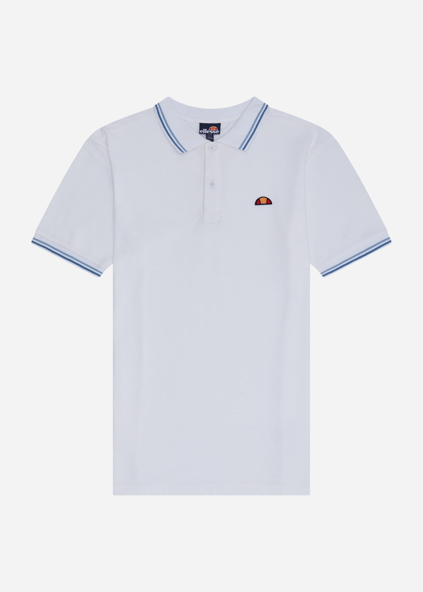 Ellesse Polo's  Rooks polo - white light blue dark blue 