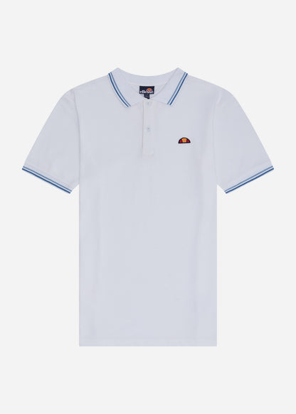 Ellesse Polo's  Rooks polo - white light blue dark blue 