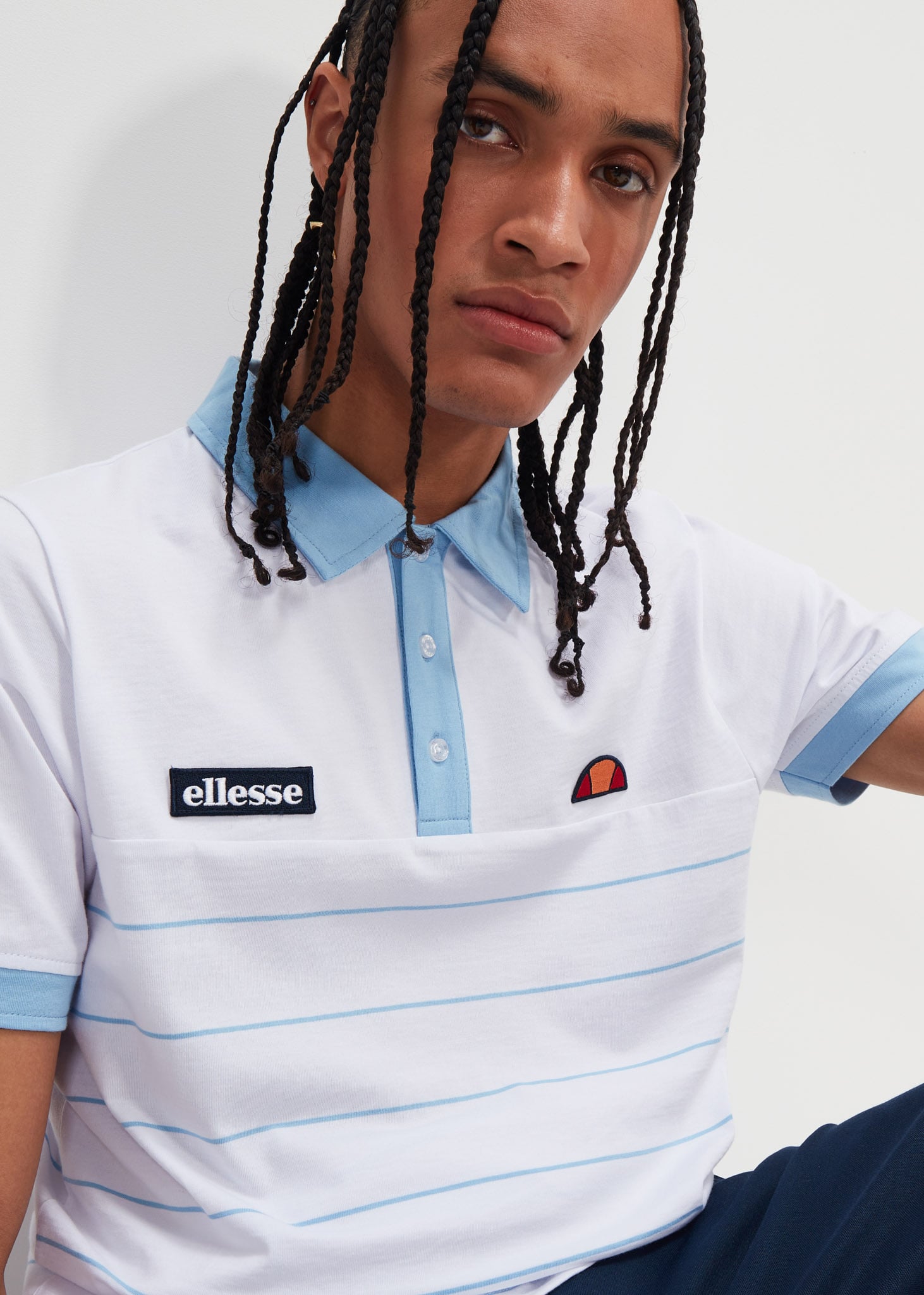 Ellesse Polo's  Tor polo - white light blue 