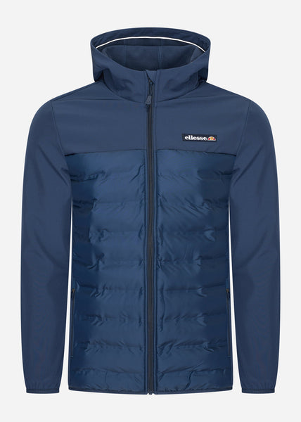 Ellesse Herren Cassiano Zip Jacket – Wattierte Softshell-Jacke Mit Kapuze, Elastischen Bündchen & Taillierter Passform