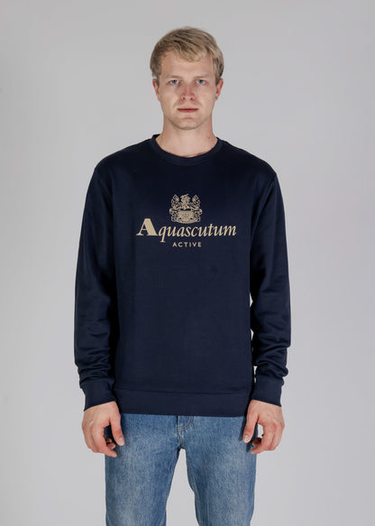 Aquascutum Truien Active big logo sweatshirt - navy