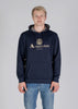 Aquascutum Hoodies Active big logo hoodie - navy