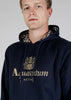 Aquascutum Hoodies Active big logo hoodie - navy