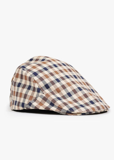 Cotton flat cap - club check