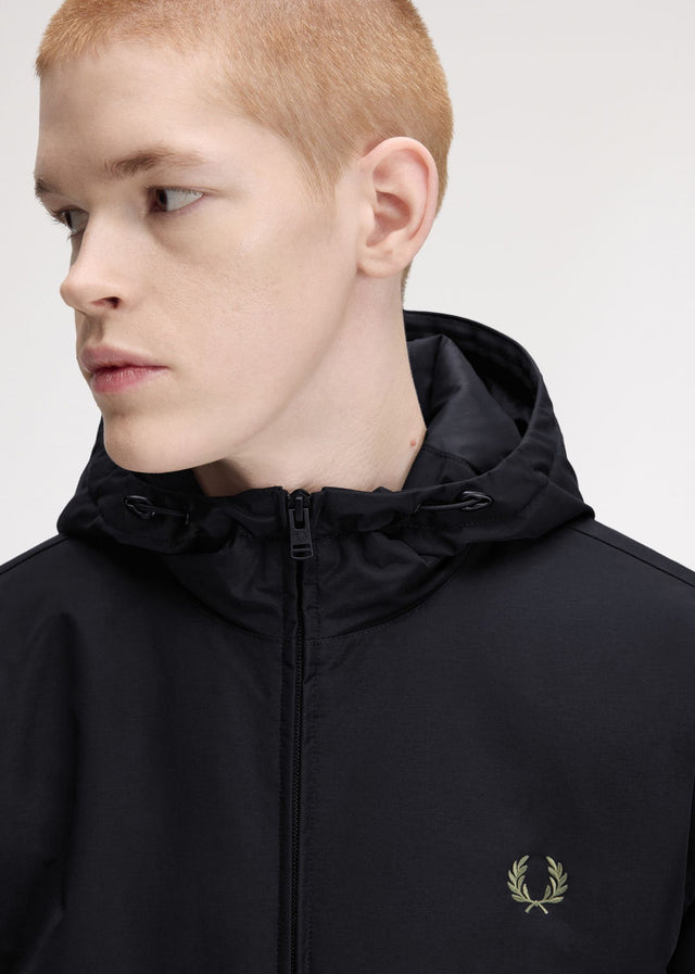 Fred Perry Jacken Hooded brentham jacket - black