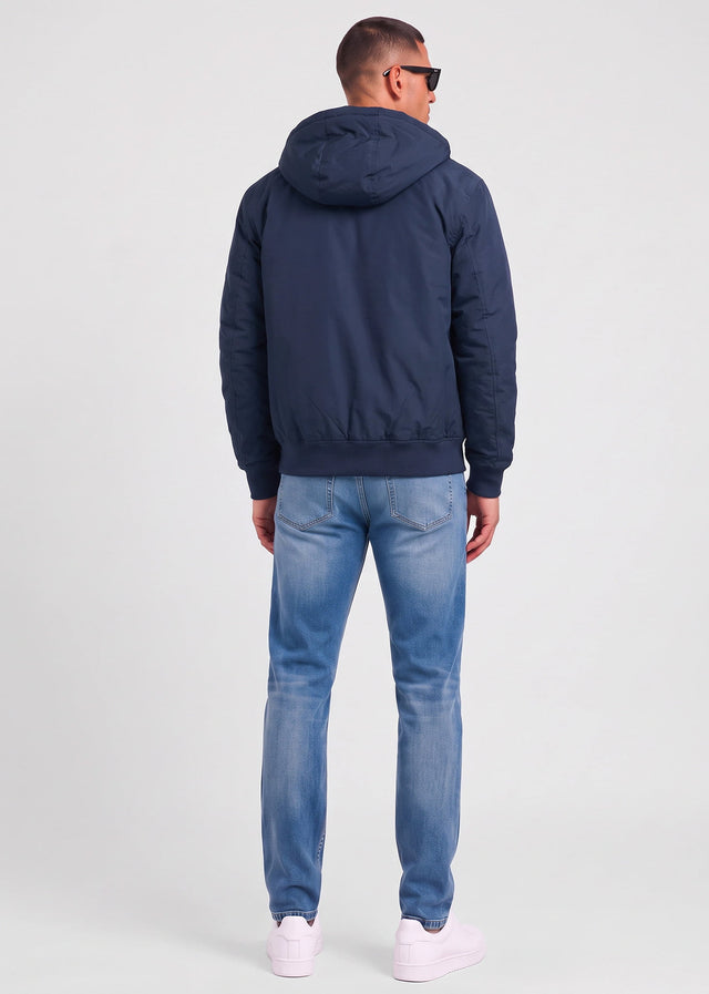 Fred Perry Jacken Hooded brentham jacket - dark airforce