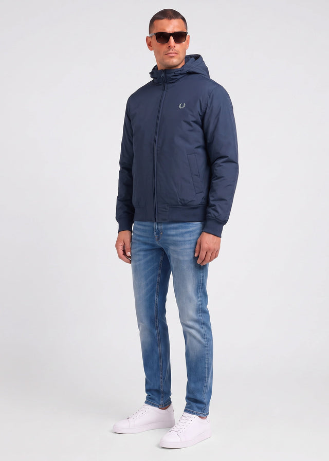 Fred Perry Jacken Hooded brentham jacket - dark airforce
