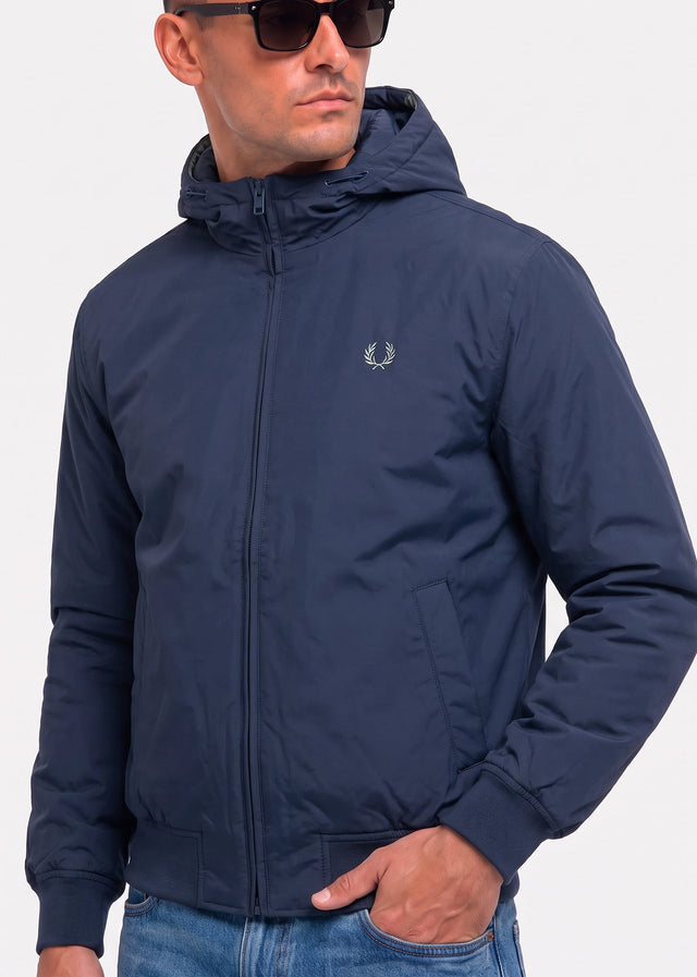 Fred Perry Jacken Hooded brentham jacket - dark airforce