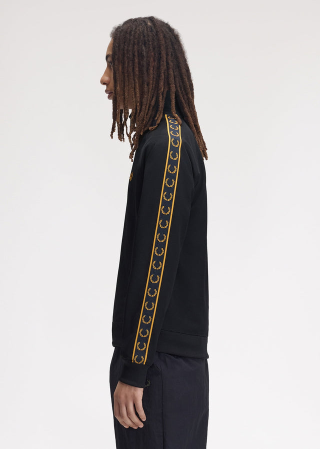 Fred Perry Sweatjacken Contrast tape track jacket - navy