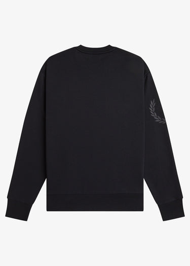 Fred Perry Truien Reflective laurel sweatshirt - black