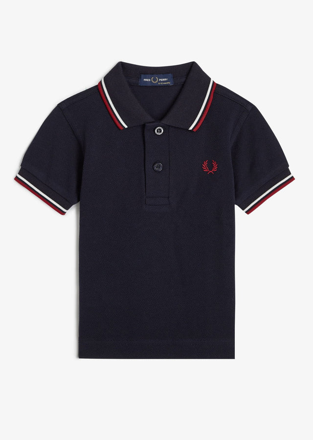 Fred Perry Poloshirts My first twin tipped fred perry shirt - navy snow white burnt red