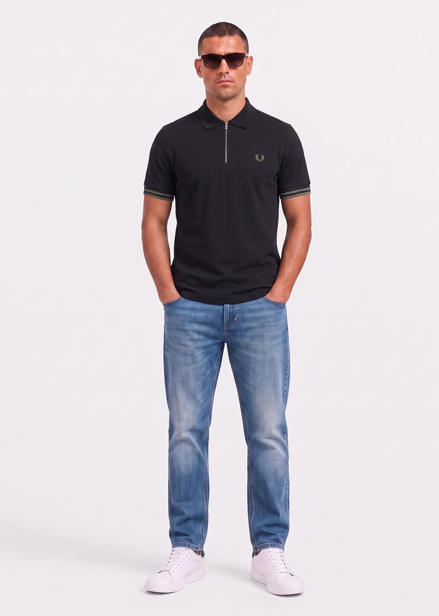 Fred Perry Poloshirts Bold tipped polo shirt - black
