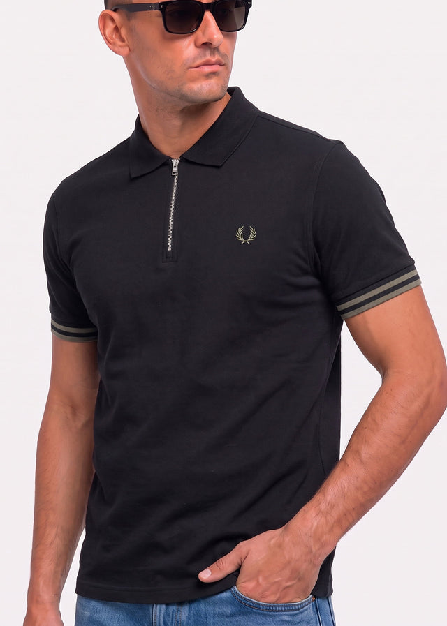 Fred Perry Poloshirts Bold tipped polo shirt - black