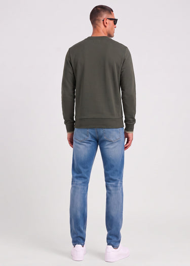 Fred Perry Truien Crew neck sweatshirt - field green oatmeal