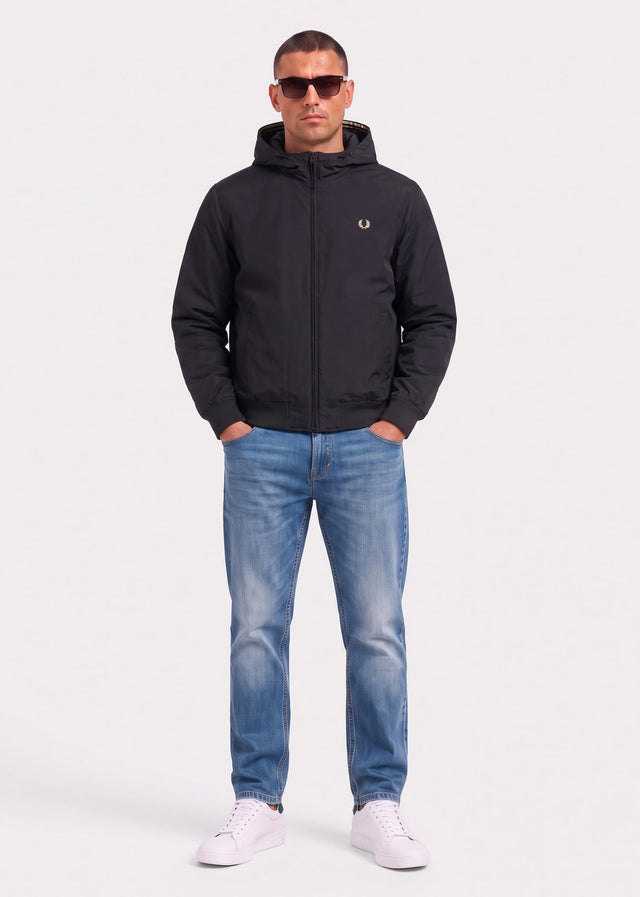 Fred Perry Jacken Hooded brentham jacket - black