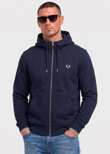 Fred Perry Vesten Hooded zip through sweatshirt - navy