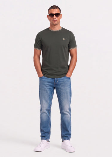 Twin tipped t-shirt - field green oatmeal - 2