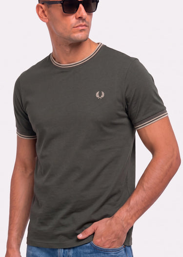 Twin tipped t-shirt - field green oatmeal - 5