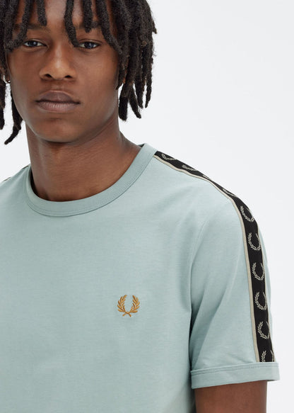 Fred Perry T-shirts  Contrast tape ringer t-shirt - slvblu warmgrey 