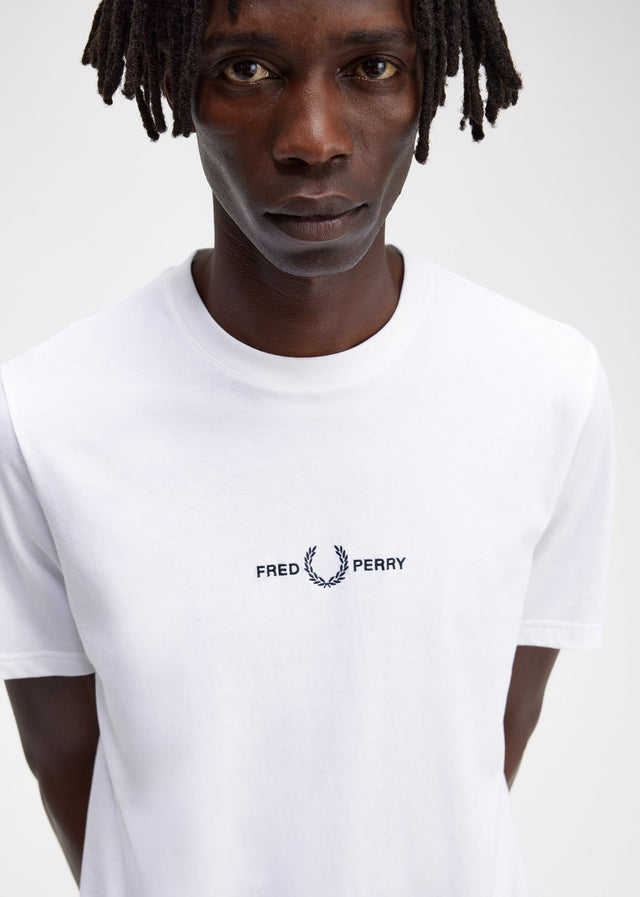 Fred Perry T-Shirts  Embroidered t-shirt - white 