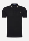 Fred Perry Polo's  Twin tipped fred perry shirt - blk snwhi wrmgry 